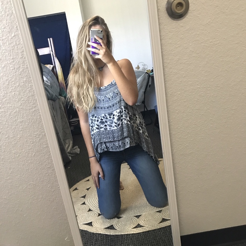 Boho printed tank top